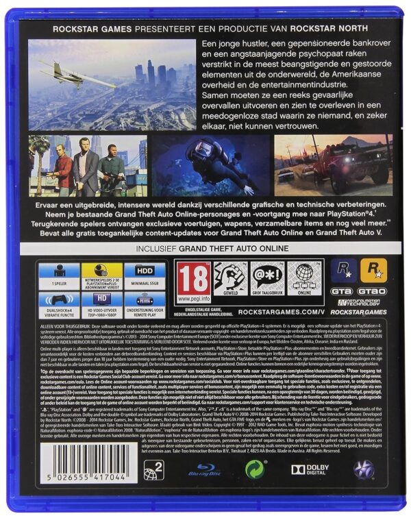 دیسک بازی Grand Theft Auto The V (GTA V) کارکرده برای ps4