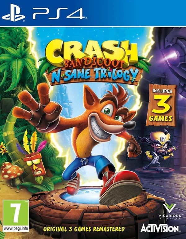 خرید دیسک بازی کار کرده Crash Bandicoot N. Sane Trilogyبرای ps4 ریجن ال